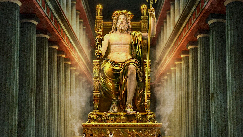 Tượng thần Zeus ở Olympia